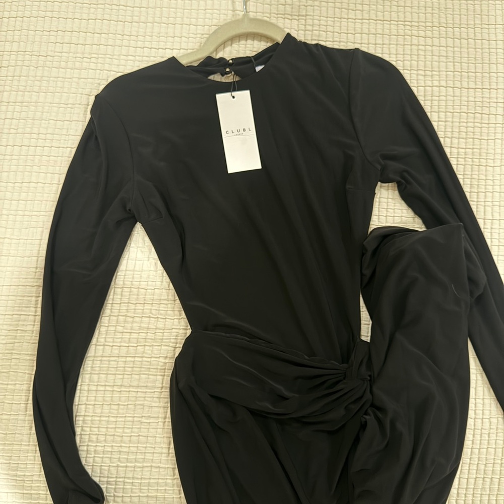 Black Long  Gown Open back